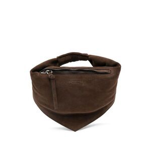 FEDERICO CINA Suede Twisted Top Handle Handbag Women BROWN Handbags